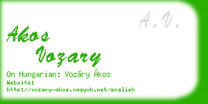 akos vozary business card